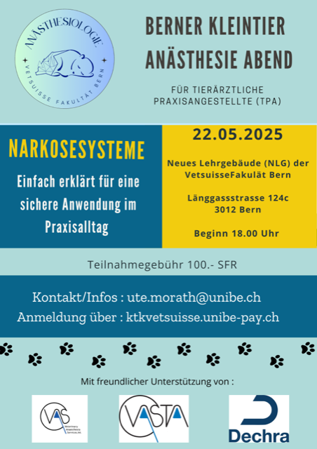 Berner Kleintier Anästhesie Abend 