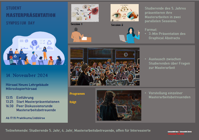 Wissenschafts-Update: Präsentation der Masterarbeiten der 5. Jahresstudierenden Vetsuisse-Fakultät Bern