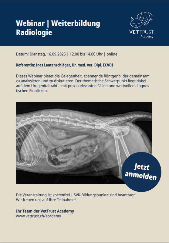 VetTrust Academy Webinar Radiologie